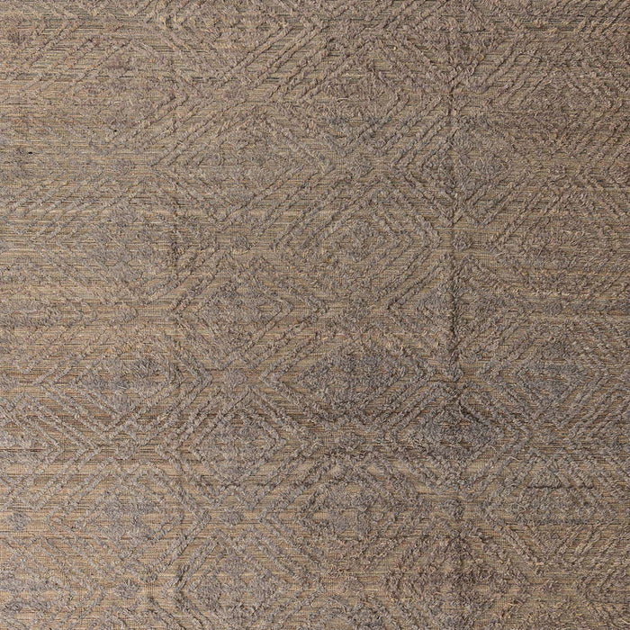 Square Abstract Camel Brown Modern Rug, abs4575