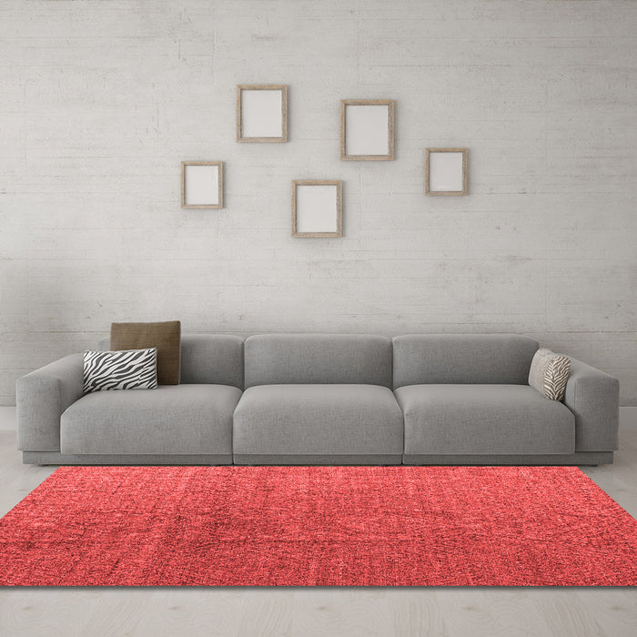 Modern Red Washable Rugs