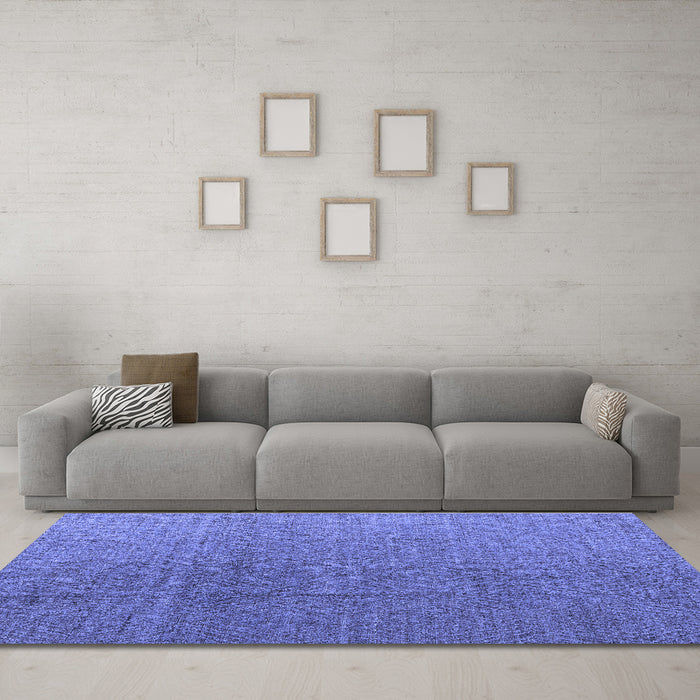 Machine Washable Abstract Blue Modern Rug in a Living Room, wshabs4575blu