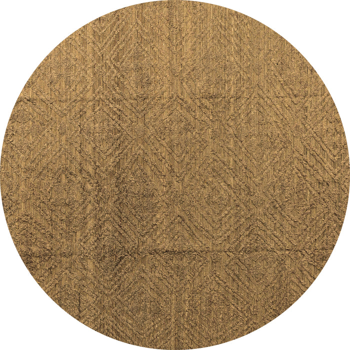 Round Abstract Brown Modern Rug, abs4575brn