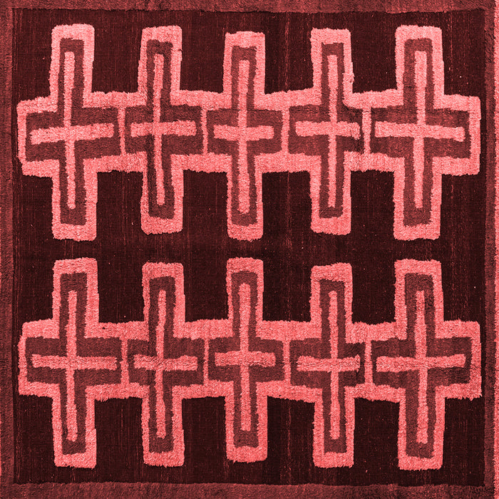 Machine Washable Southwestern Red Country Rug, wshabs4576red
