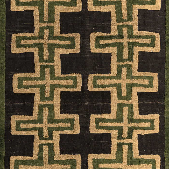 Machine Washable Southwestern Brown Country Rug, wshabs4576brn