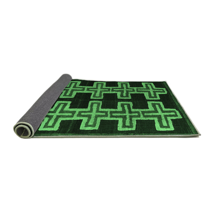 Sideview of Southwestern Emerald Green Country Rug, abs4576emgrn