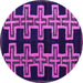 Round Southwestern Pink Country Rug, abs4576pnk