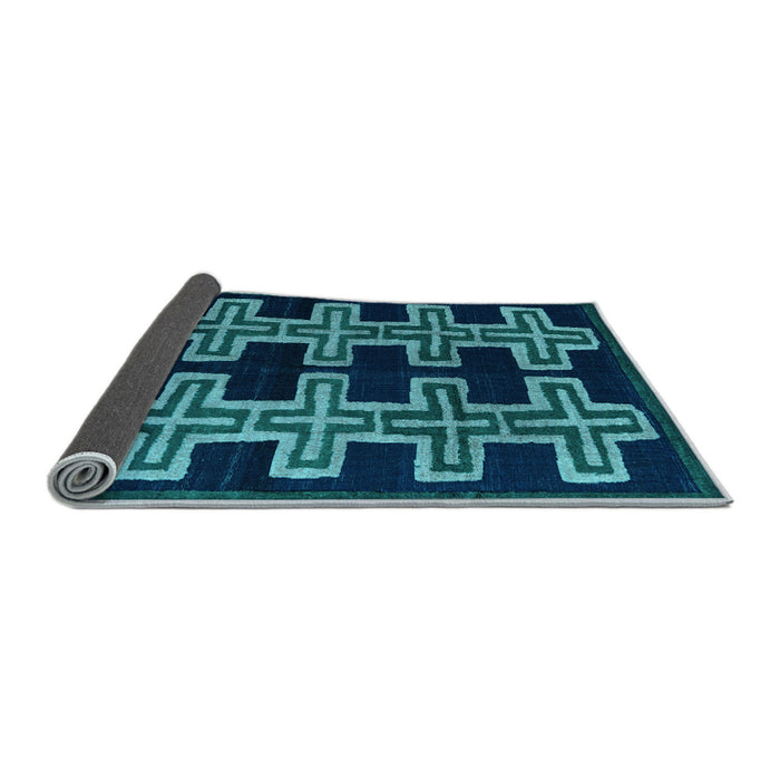Sideview of Southwestern Light Blue Country Rug, abs4576lblu