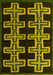 Southwestern Yellow Country Rug, abs4576yw