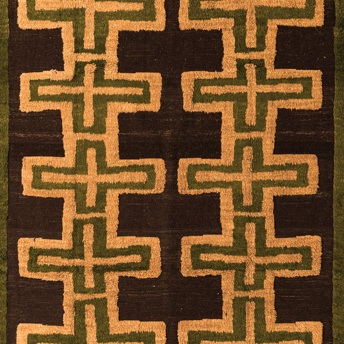 Machine Washable Southwestern Orange Country Area Rugs, wshabs4576org