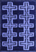 Southwestern Blue Country Rug, abs4576blu