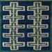 Square Abstract Camouflage Green Southwestern Rug, abs4576