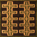 Square Southwestern Orange Country Rug, abs4576org