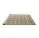 Sideview of Machine Washable Abstract Brown Rug, wshabs4577