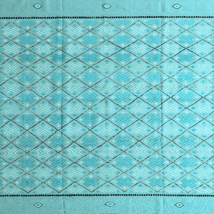 Square Abstract Light Blue Modern Rug, abs4577lblu