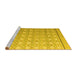 Sideview of Machine Washable Abstract Yellow Modern Rug, wshabs4577yw