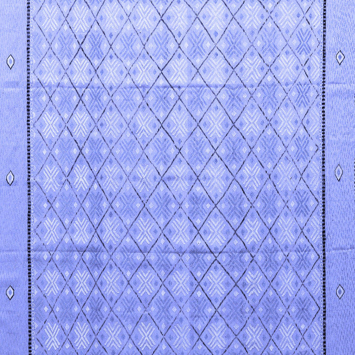 Square Abstract Blue Modern Rug, abs4577blu