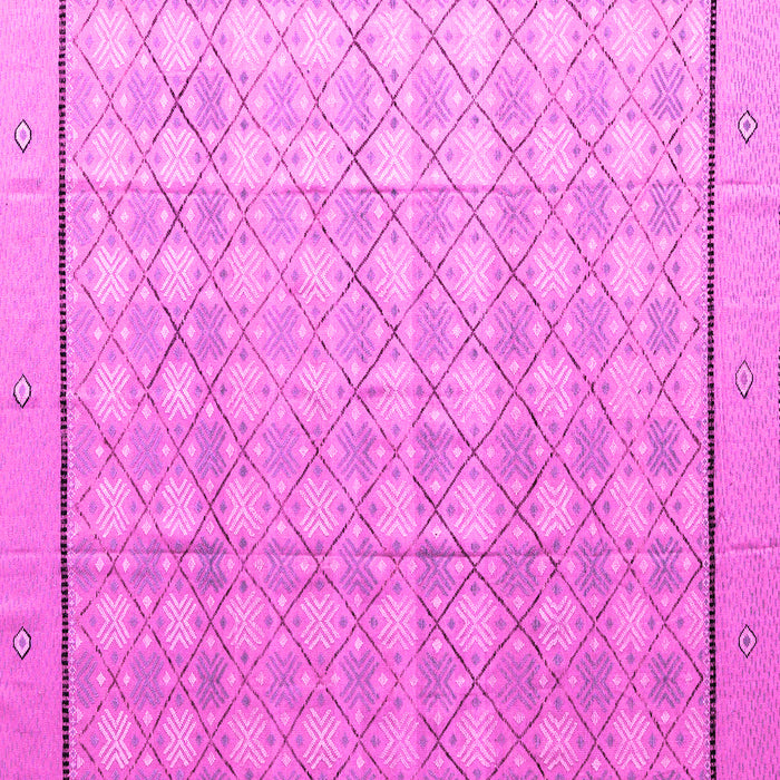 Square Machine Washable Abstract Pink Modern Rug, wshabs4577pnk