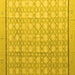 Square Abstract Yellow Modern Rug, abs4577yw