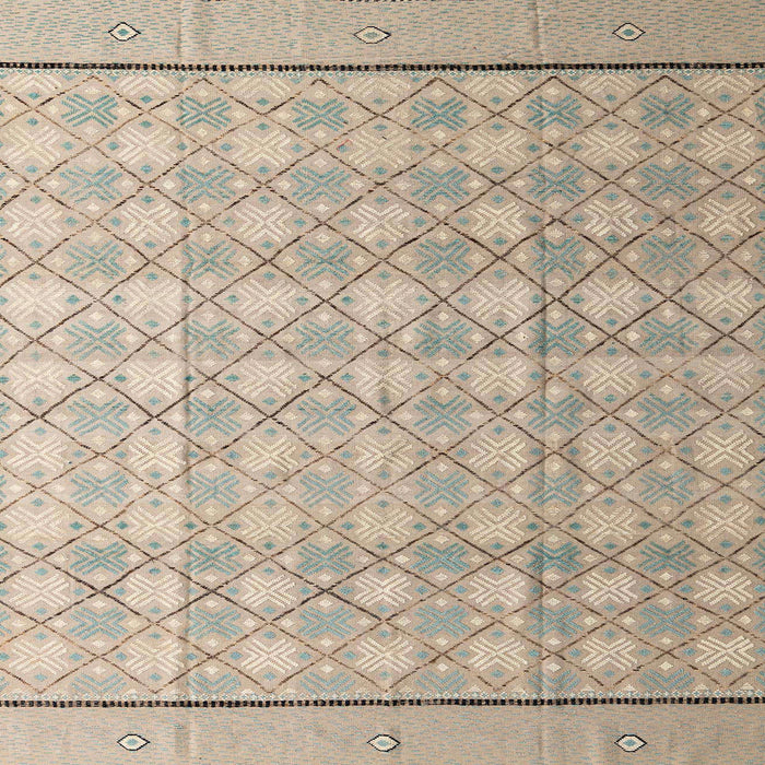 Square Abstract Brown Modern Rug, abs4577