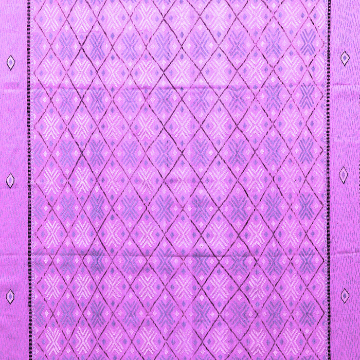 Square Machine Washable Abstract Purple Modern Area Rugs, wshabs4577pur