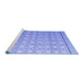 Sideview of Machine Washable Abstract Blue Modern Rug, wshabs4577blu