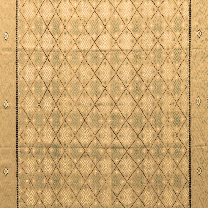 Square Machine Washable Abstract Brown Modern Rug, wshabs4577brn