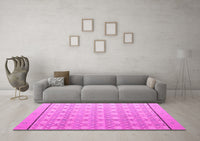 Machine Washable Abstract Pink Modern Rug, wshabs4577pnk