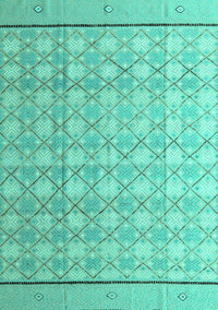 Abstract Turquoise Modern Rug, abs4577turq