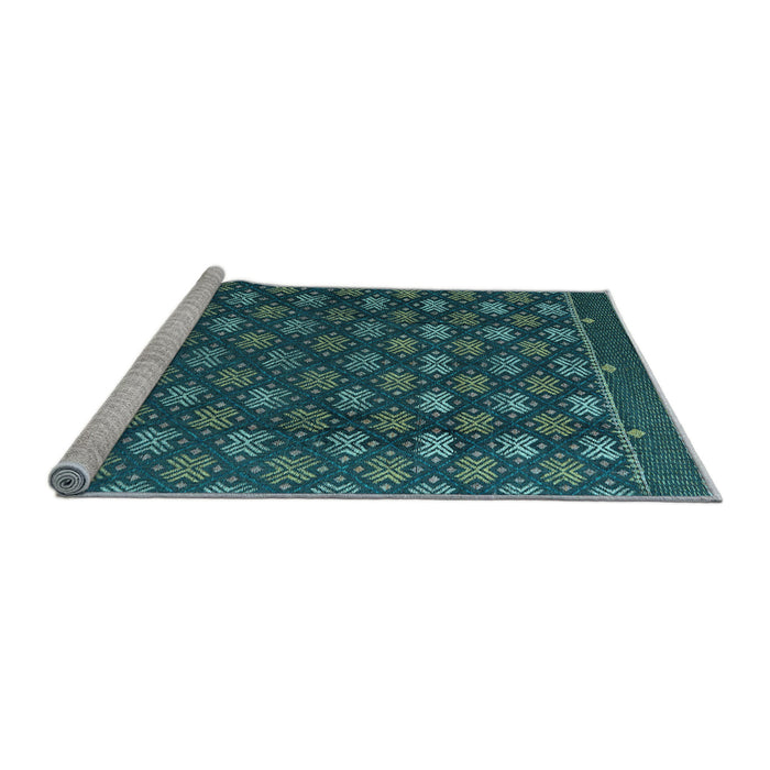 Sideview of Machine Washable Abstract Light Blue Modern Rug, wshabs4578lblu