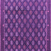 Square Machine Washable Abstract Purple Modern Area Rugs, wshabs4578pur