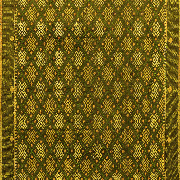 Square Machine Washable Abstract Yellow Modern Rug, wshabs4578yw