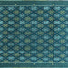 Square Machine Washable Abstract Light Blue Modern Rug, wshabs4578lblu