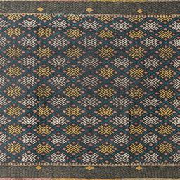 Square Abstract Khaki Green Modern Rug, abs4578