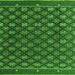 Square Abstract Green Modern Rug, abs4578grn