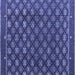 Square Machine Washable Abstract Blue Modern Rug, wshabs4578blu