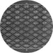 Round Machine Washable Abstract Gray Modern Rug, wshabs4578gry