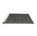 Sideview of Machine Washable Abstract Gray Modern Rug, wshabs4578gry