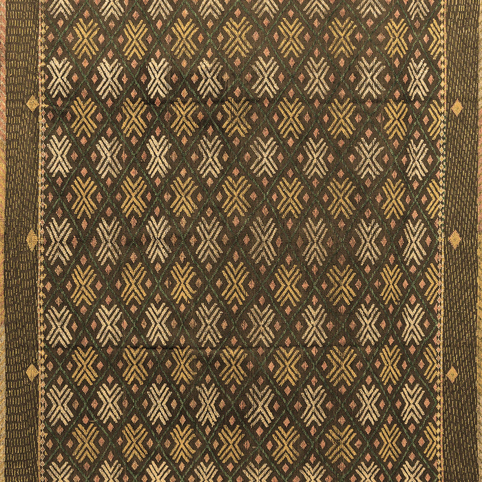 Square Abstract Brown Modern Rug, abs4578brn