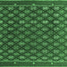 Square Abstract Emerald Green Modern Rug, abs4578emgrn