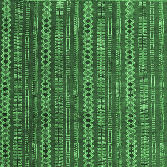 Square Abstract Emerald Green Modern Rug, abs4579emgrn