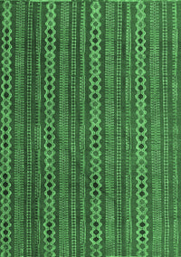 Abstract Emerald Green Modern Rug, abs4579emgrn