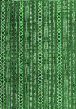 Abstract Emerald Green Modern Rug, abs4579emgrn