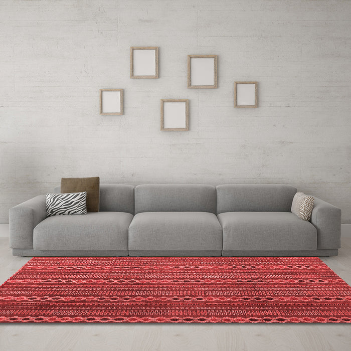 Modern Red Washable Rugs