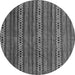 Round Abstract Gray Modern Rug, abs4579gry