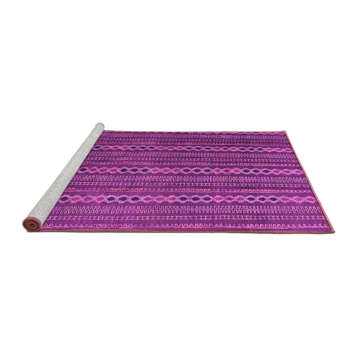 Sideview of Machine Washable Abstract Pink Modern Rug, wshabs4579pnk
