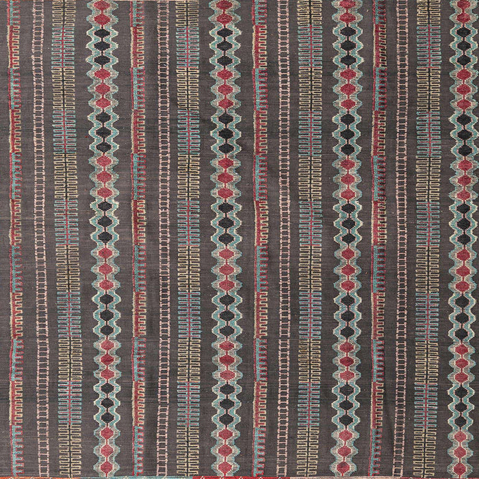 Square Abstract Dark Brown Modern Rug, abs4579