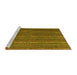 Sideview of Machine Washable Abstract Yellow Modern Rug, wshabs4579yw