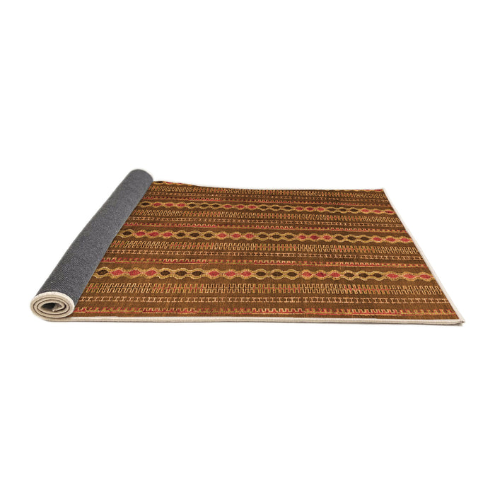 Sideview of Abstract Orange Modern Rug, abs4579org