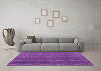 Machine Washable Abstract Purple Modern Rug, wshabs4579pur