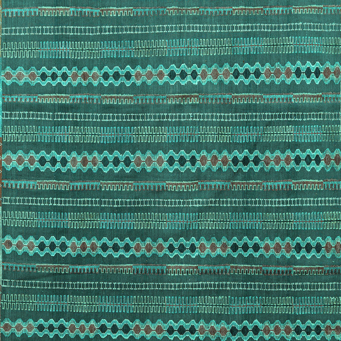 Square Machine Washable Abstract Turquoise Modern Area Rugs, wshabs4579turq