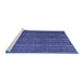 Sideview of Machine Washable Abstract Blue Modern Rug, wshabs4579blu