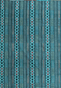 Abstract Light Blue Modern Rug, abs4579lblu